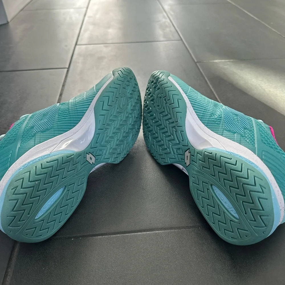 Lotto Mirage 300 III SPD Womens Tennis Shoes MSRP $110 Blue Green - Picture 4 of 6